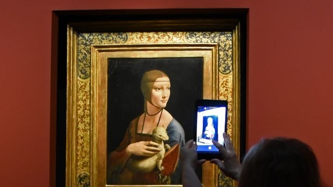 Najcenniejszym eksponatem w kolekcji Czartoryskich jest "Dama z gronostajem"