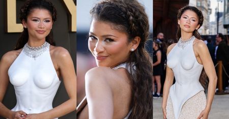 Zendaya niczym GRECKA RZEŹBA w sukni prosto z wybiegu paraduje na premierze "Odysei" (ZDJĘCIA)