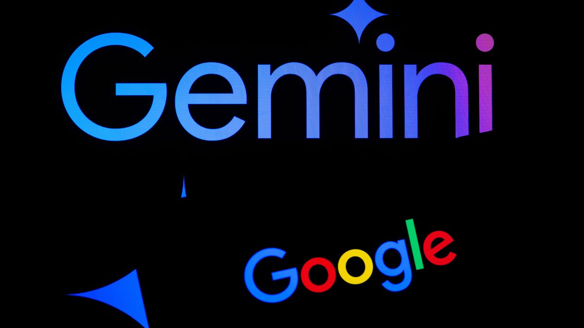 ANKARA, TURKIYE - JULY 2: In this photo illustration logo of 'Google' is seen on a mobile screen in front of 'Gemini' logo on a computer screen showing 'Gemini' logo in Ankara, Turkiye on July 2, 2025. (Photo by Didem Mente/Anadolu via Getty Images)