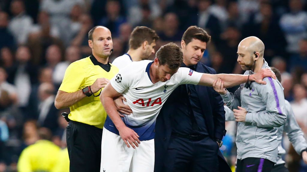 Getty Images / Action Foto Sport/NurPhoto / Jan Vertonghen doznał urazu głowy w półfinale Ligi Mistrzów