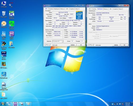 ASUS H87M-PRO płyta głowna podkręcanie Intel Core i5 4670K zrzut ekranu