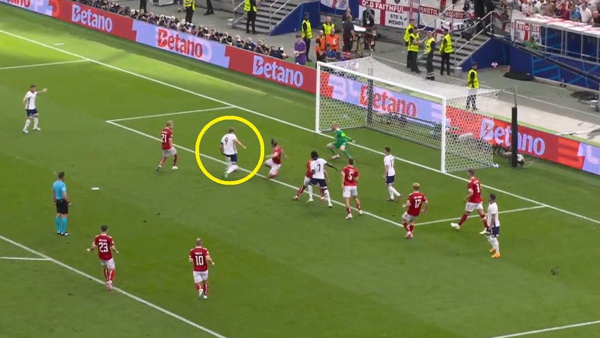 Zdjęcie okładkowe artykułu: Twitter / Screen / TVP Sport / Na zdjęciu: Harry Kane z łatwością wykorzystał sytuację w meczu z Danią