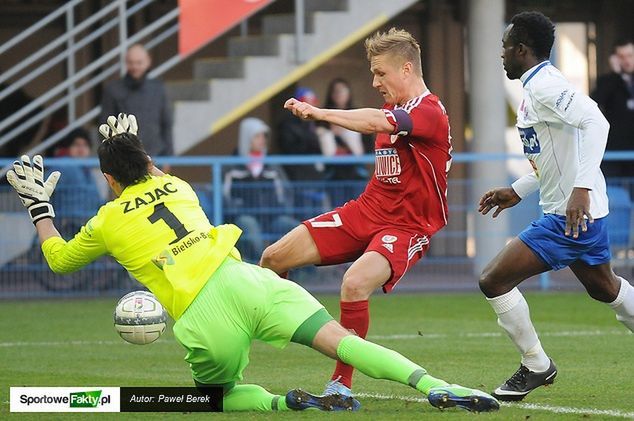 Richard Zajac był bohaterem Podbeskidzia w meczu z Piastem Gliwice