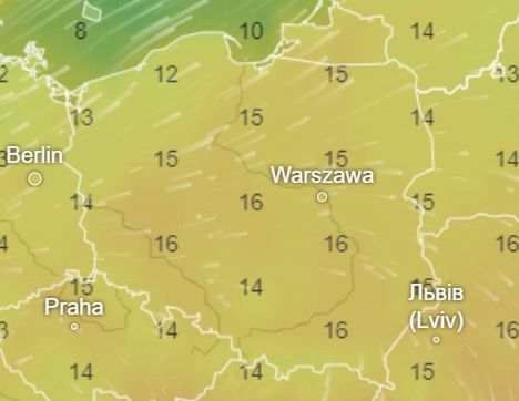 Pogoda w czwartek 11 kwietnia o godz. 18:00