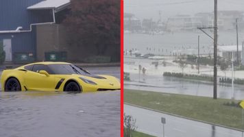 Auta utknęły w wodzie. Poważne skutki burz w USA. Nagrania