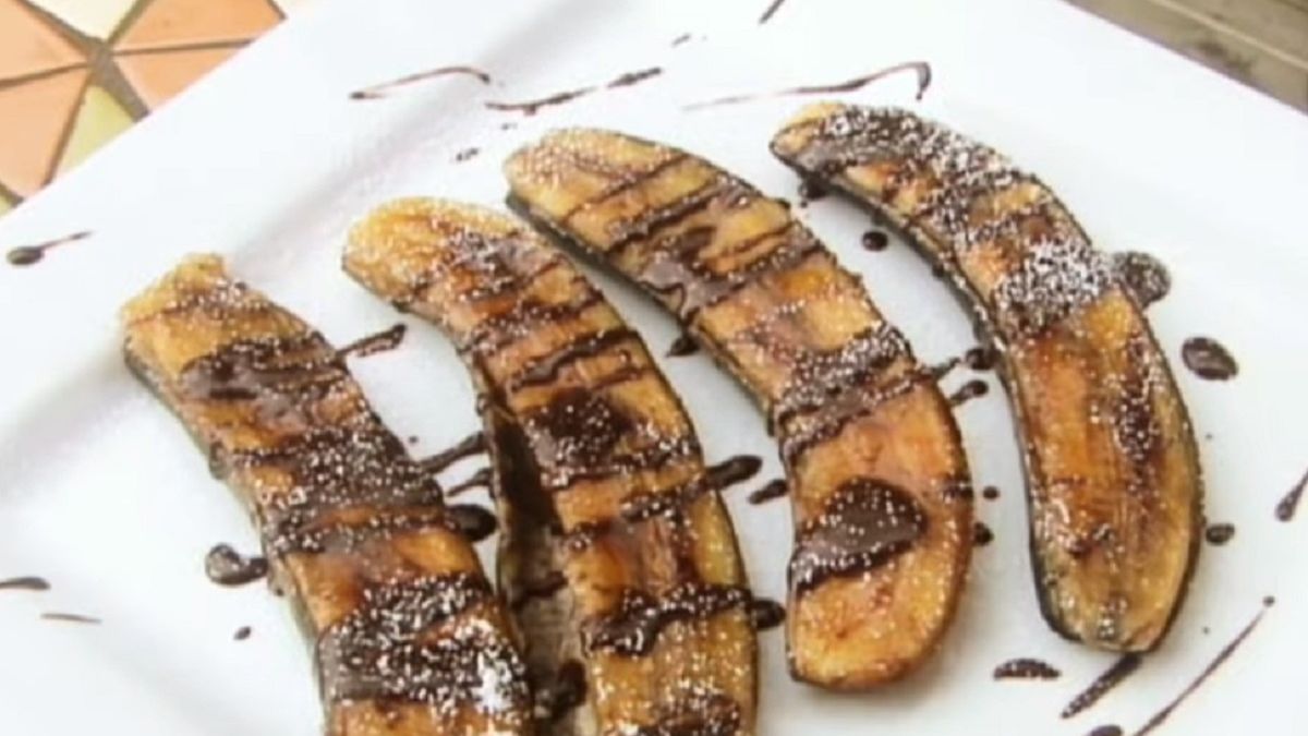 Grillowane banany z czekoladą to dobry pomysł na deser
