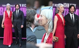 Keanu Reeves wymienia czułości z ukochaną na premierze "Balleriny". Urocza z nich para?