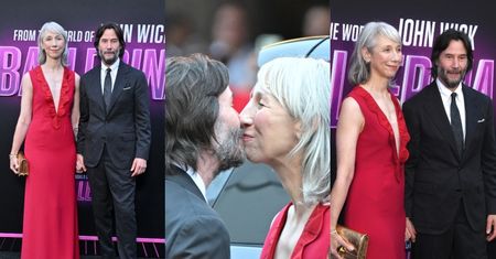 Keanu Reeves wymienia czułości z ukochaną na premierze "Balleriny". Urocza z nich para?