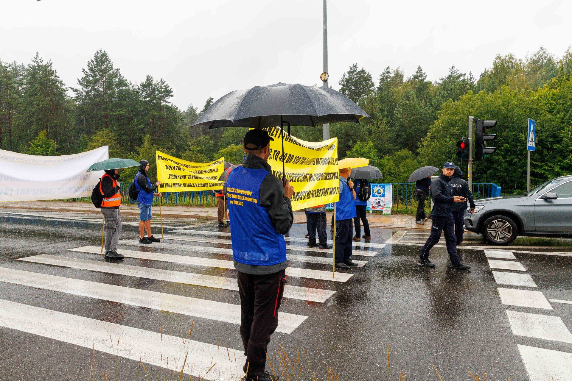 Protest maszynistów na S8