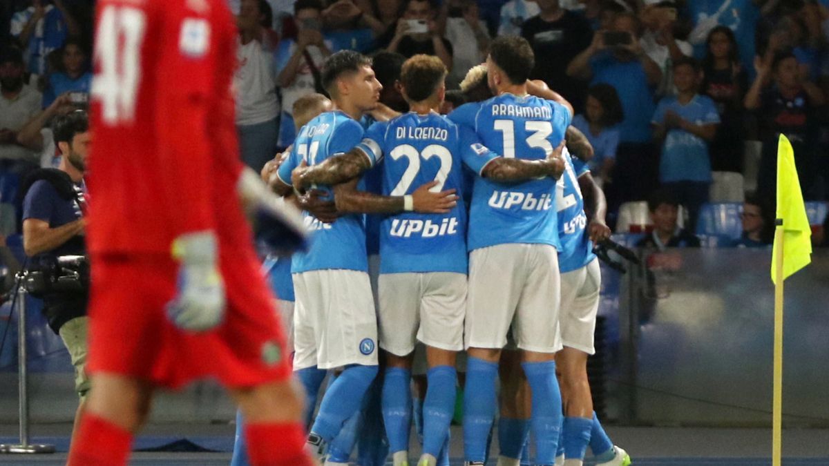 Radość piłkarzy Napoli po zdobyciu gola