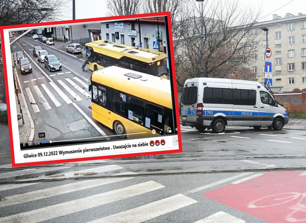 Chwile grozy w Gliwicach. Jest nagranie