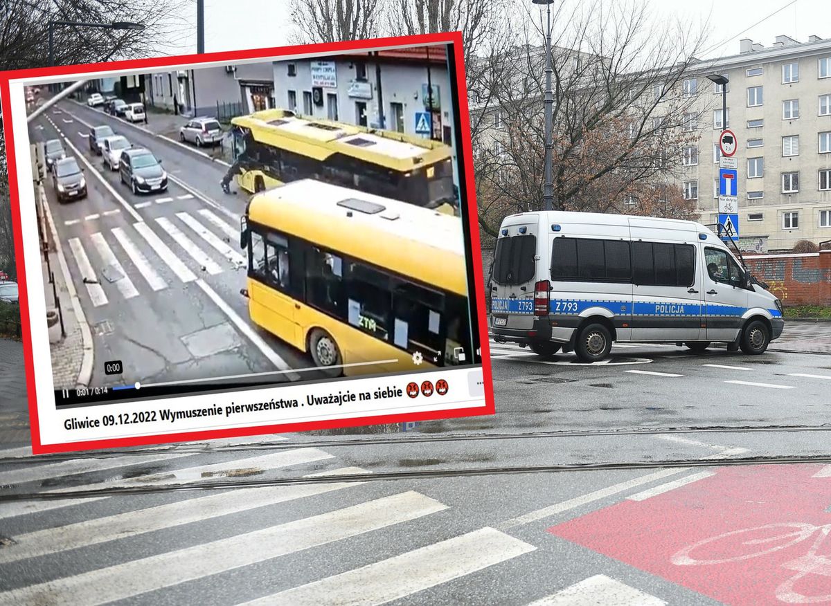 Wypadek autobusów w Gliwicach