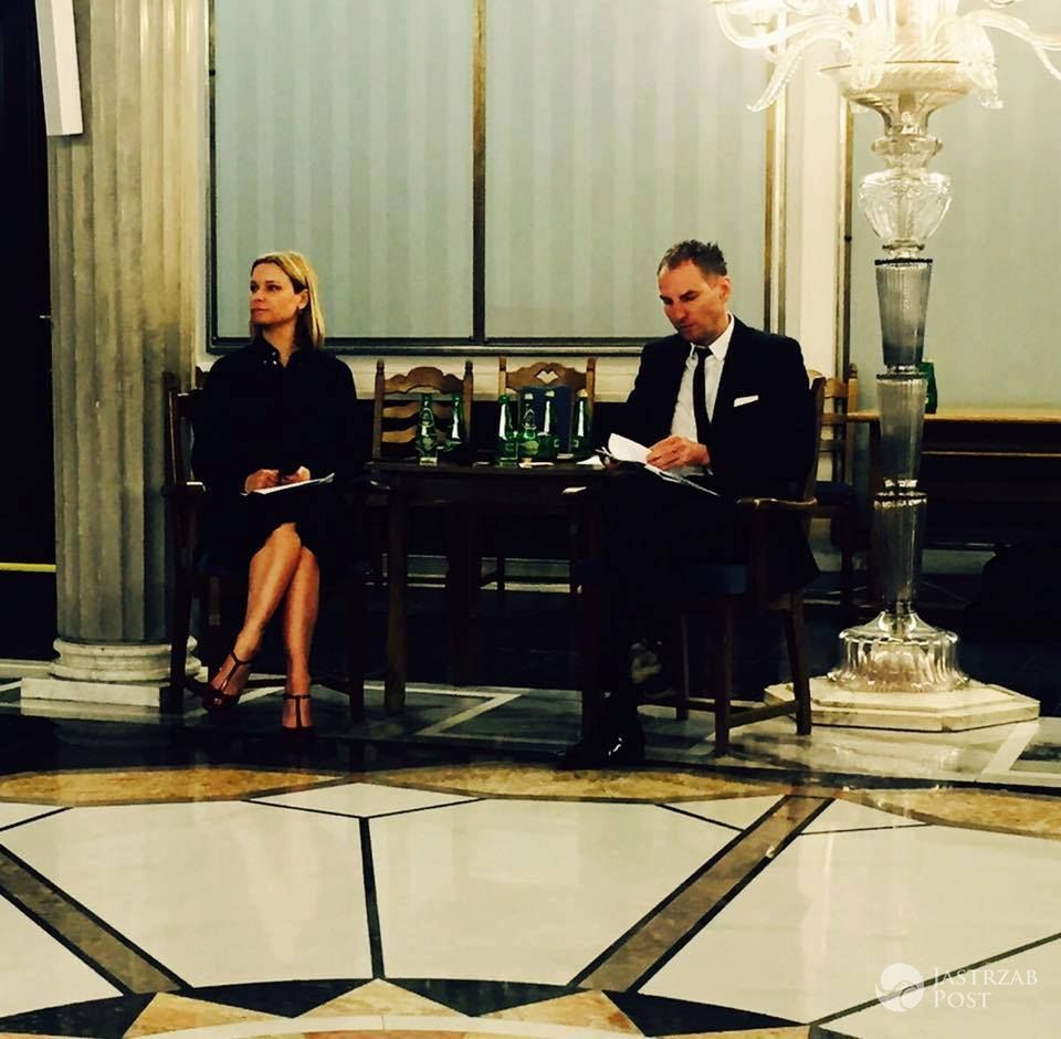 Krzysztof Gojdź i Paulina Młynarska podczas debaty w Sejmie