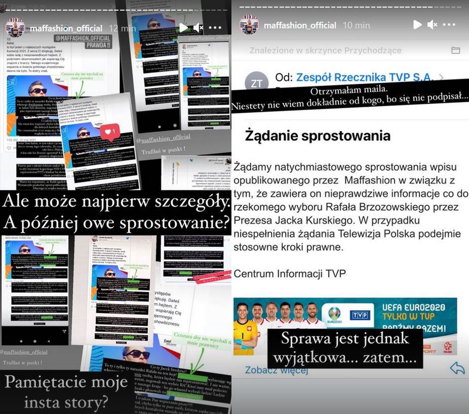 Maffashion prostuje swoje InstaStories