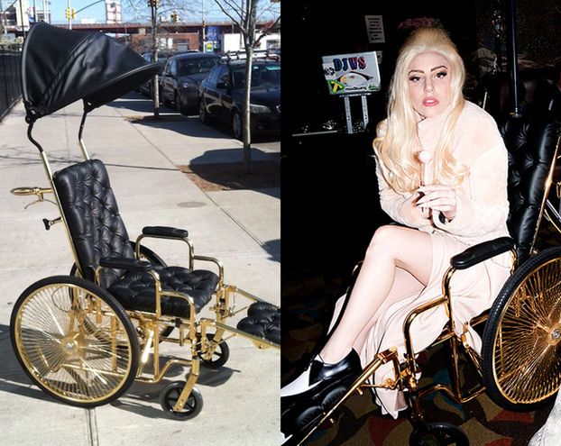 Lady Gaga jeździ na ZŁOTYM WÓZKU INWALIDZKIM!