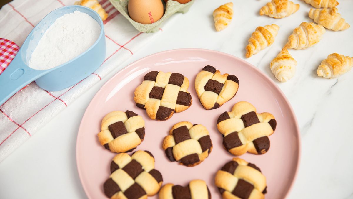 Ciasteczka wyglądające jak szachownica
