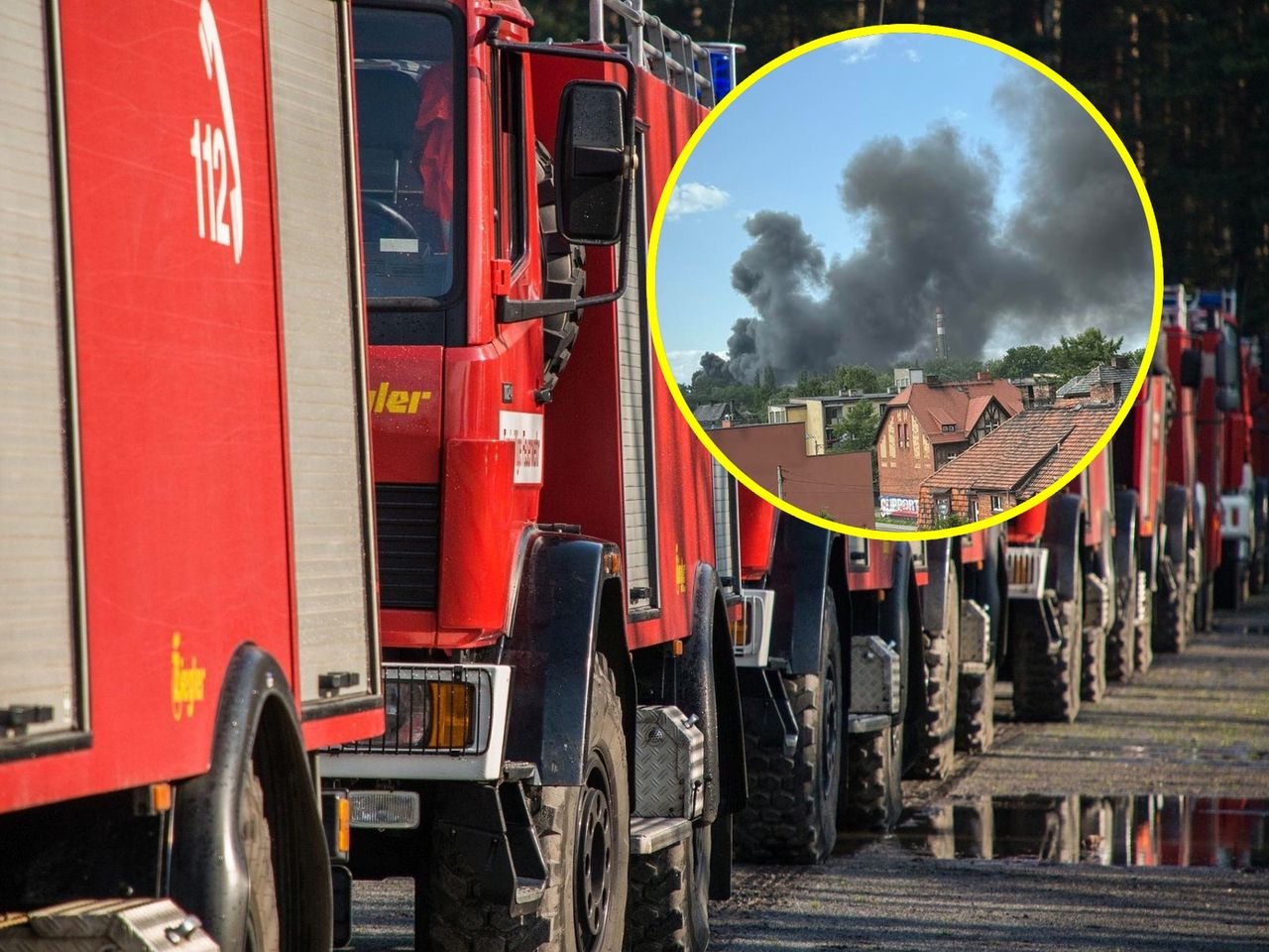 Czarny dym nad miastem. Radzą mieszkańcom zamknąć okna