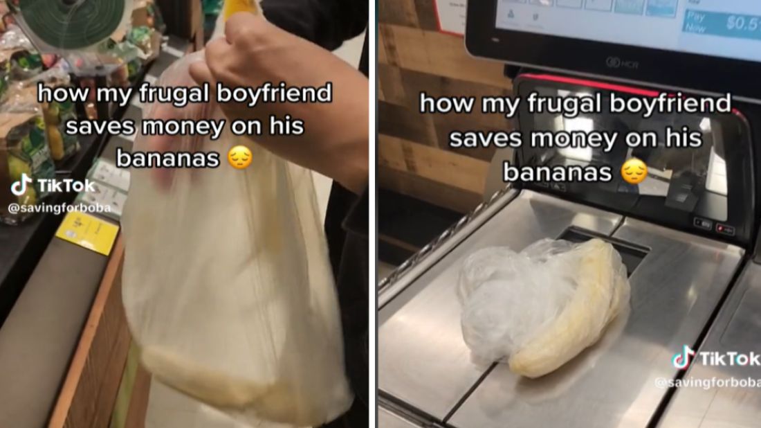 Klient pozbawił banana skórki, żeby zaoszczędzić