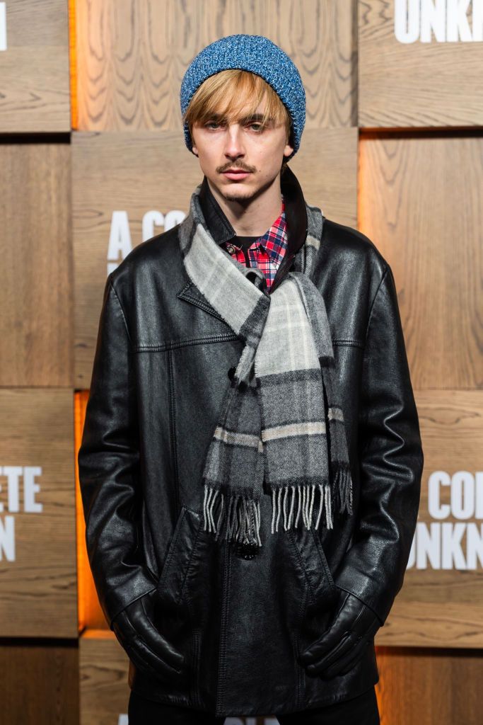 Timothee Chalamet na premierze filmu "Kompletnie nieznany"