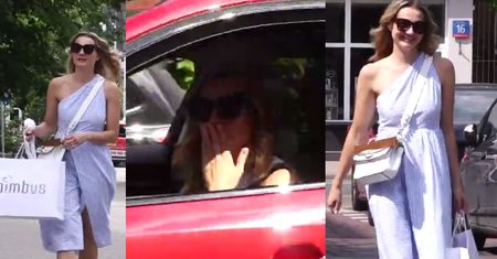 Małgorzata Socha przesyła buziaki w stronę paparazzi
