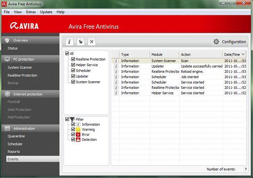 darmowy antywirus do pobrania avira free antivirus okno główne