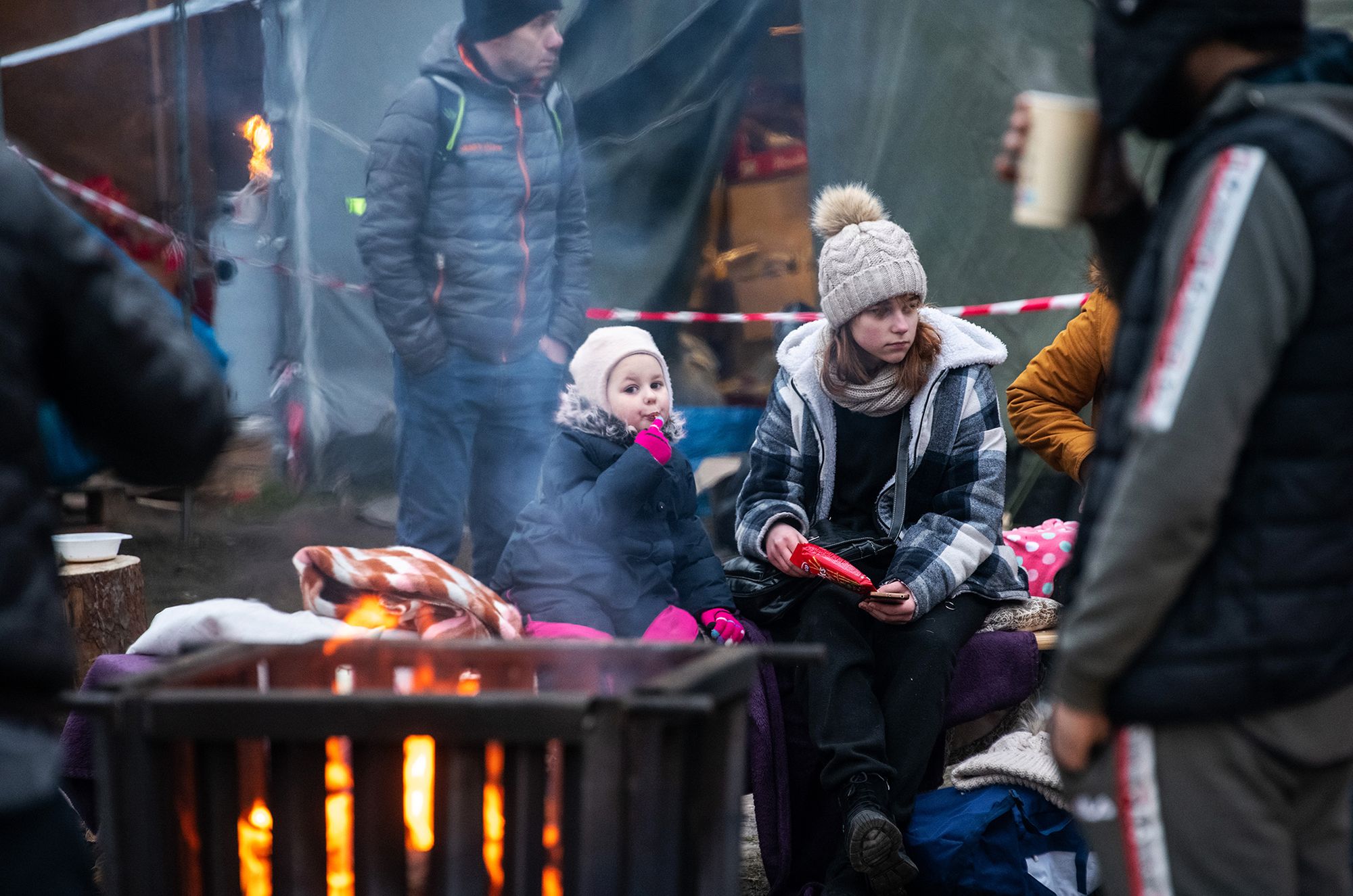 Wojna w Ukrainie: Przejście graniczne w Hrebennem jest pełne ludzi 6