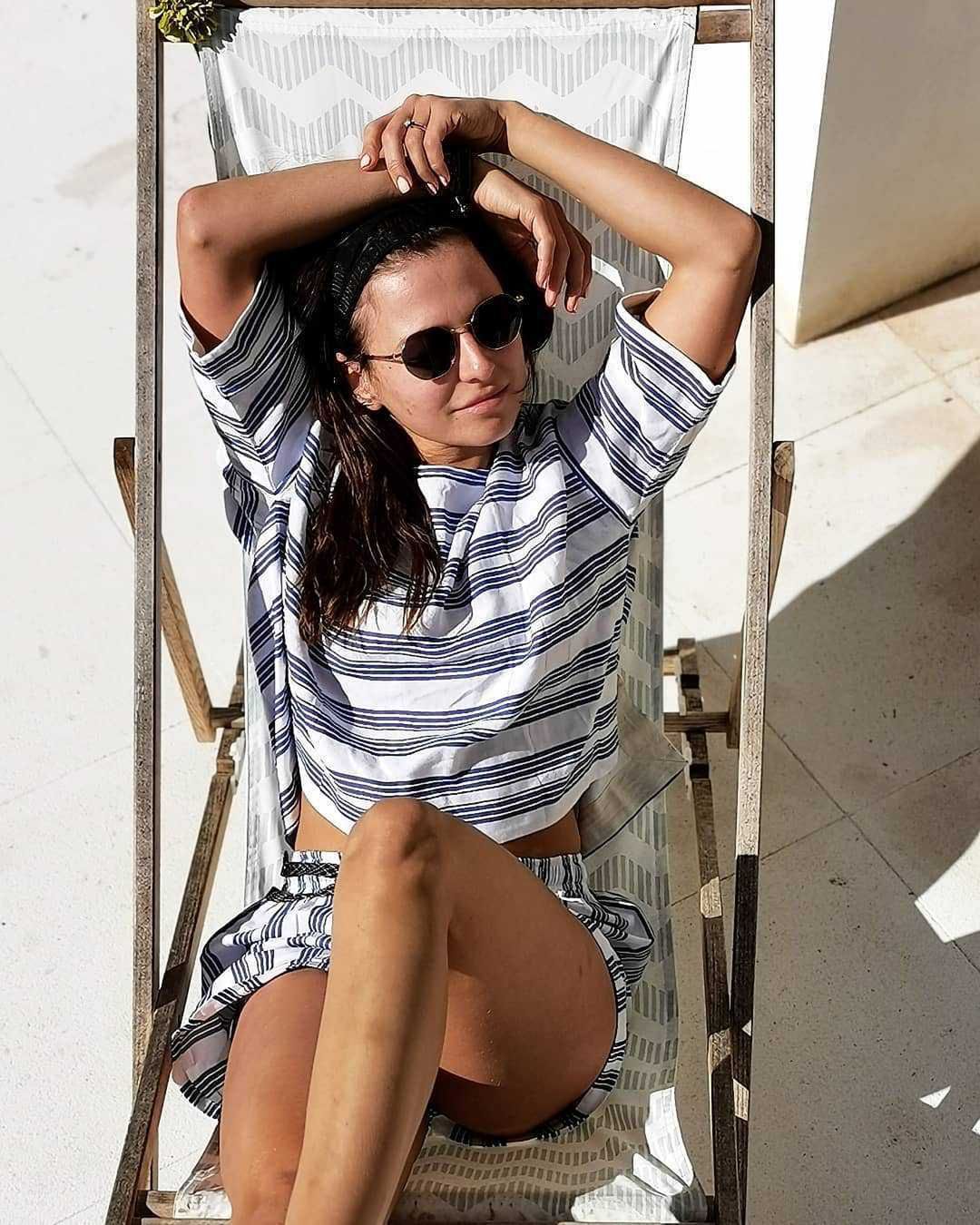 Anna Lewandowska na plaży