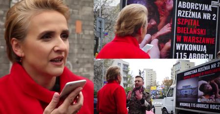 Posłanka Nowoczesnej zgłosiła do straży miejskiej plakaty antyaborcyjne. "Nie mogę na to patrzeć. Tutaj dzieci przechodzą do szkoły!"