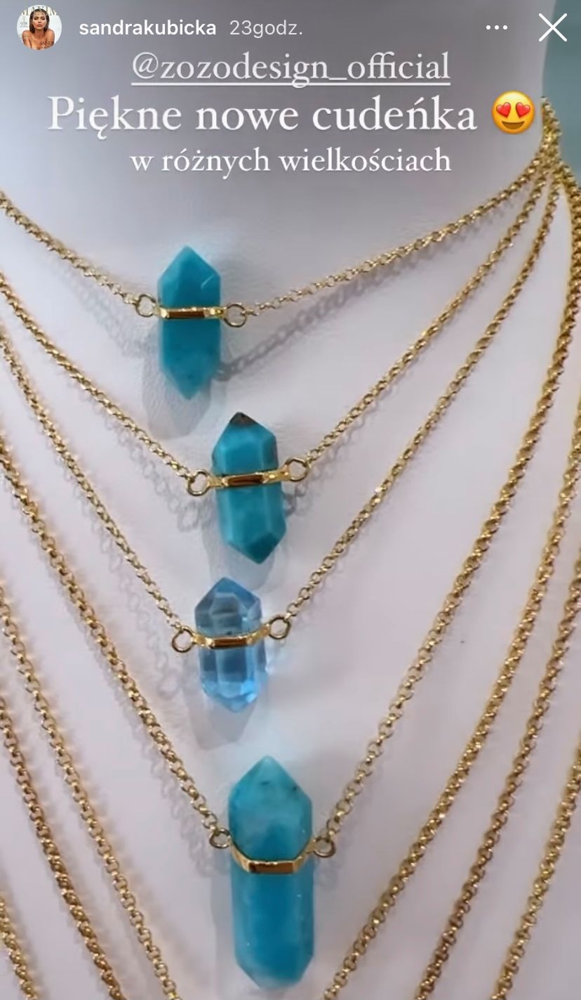 Sandra Kubicka pokazuje biżuterię ZoZo Design