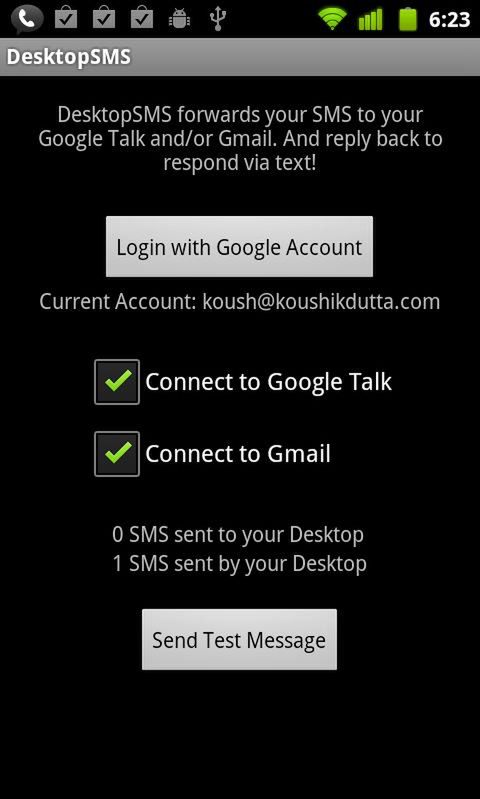 DesktopSMS - SMS przez Gmail