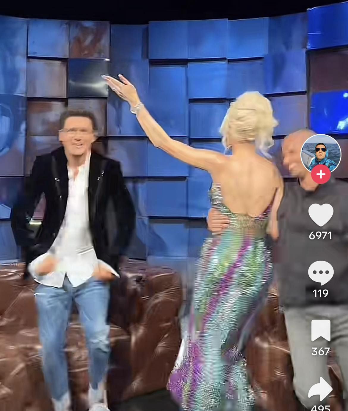 Kuba Wojewódzki tańcuje z Caroline Derpienski i Marcinem Hakielem w rytm disco polo