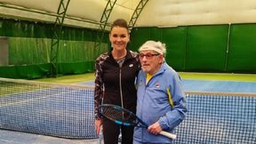 Radwańska spełniła marzenie 98-latka z Ukrainy. Spotkali się na korcie!