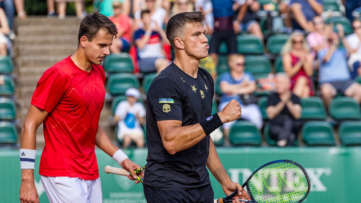 Materiały prasowe / Karolina Kiraga-Rychter/Enea Poznan Open / Na zdjęciu: Petr Nouza (z lewej) i Karol Drzewiecki (z prawej)
