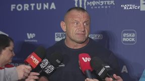 Mariusz Pudzianowski z szacunkiem do debiutanta. "To nie jest jakiś kelner spod budki z piwem"