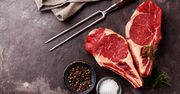 Surowy stek z antrykotu wołowego bez kości (samo mięso)