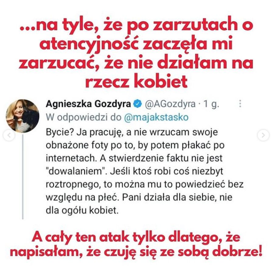 Maja Staśko kłóci się z Agnieszką Gozdyrą