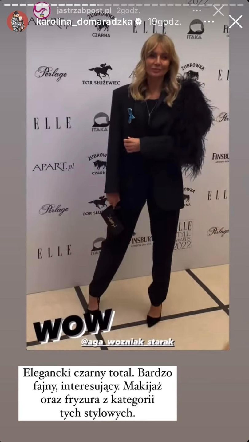 Karolina Domaradzka o stylizacji Agnieszki Woźniak-Starak 