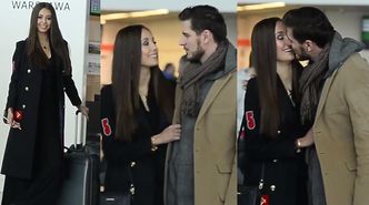 Miss Polonia żegna się z chłopakiem na lotnisku