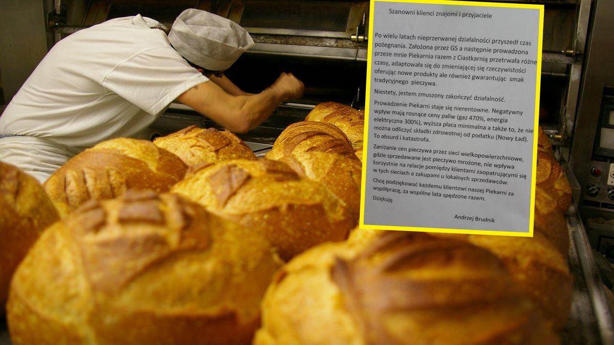 Kolejna piekarnia kończy działalność przez Polski Ład