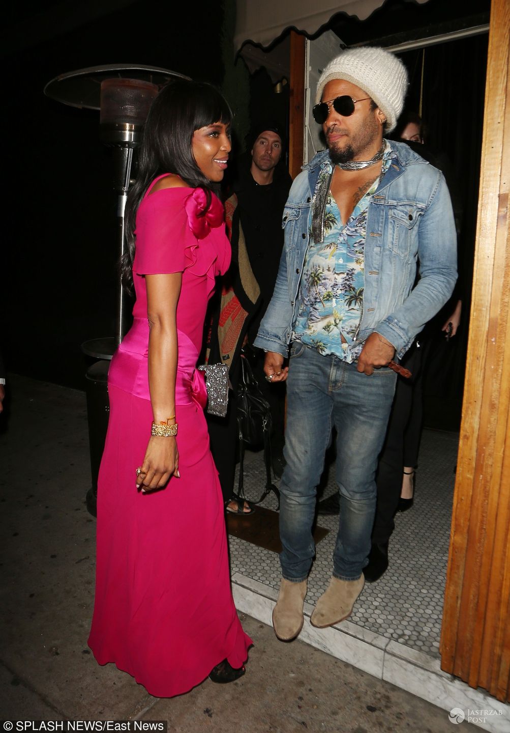 21. urodziny Gigi Hadid - Naomi Campbell i Lenny Kravitz