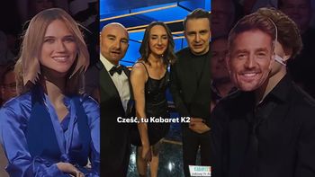 KARTONOWE głowy zastąpiły Kaczorowską i Rogacewicza w kabarecie Polsatu (WIDEO)