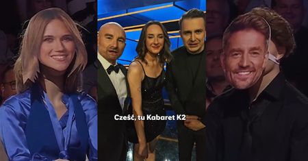 KARTONOWE głowy zastąpiły Kaczorowską i Rogacewicza w kabarecie Polsatu (WIDEO)