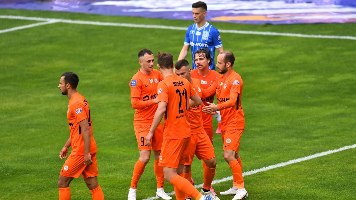 PAP / Maciej Kulczyński / Na zdjęciu: piłkarze Zagłębia Lubin