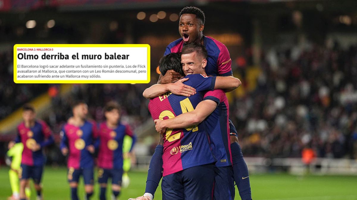 Getty Images / Alex Caparros / as.com / radość piłkarzy FC Barcelony / nagłówek artykułu, który ukazał się na portalu as.com