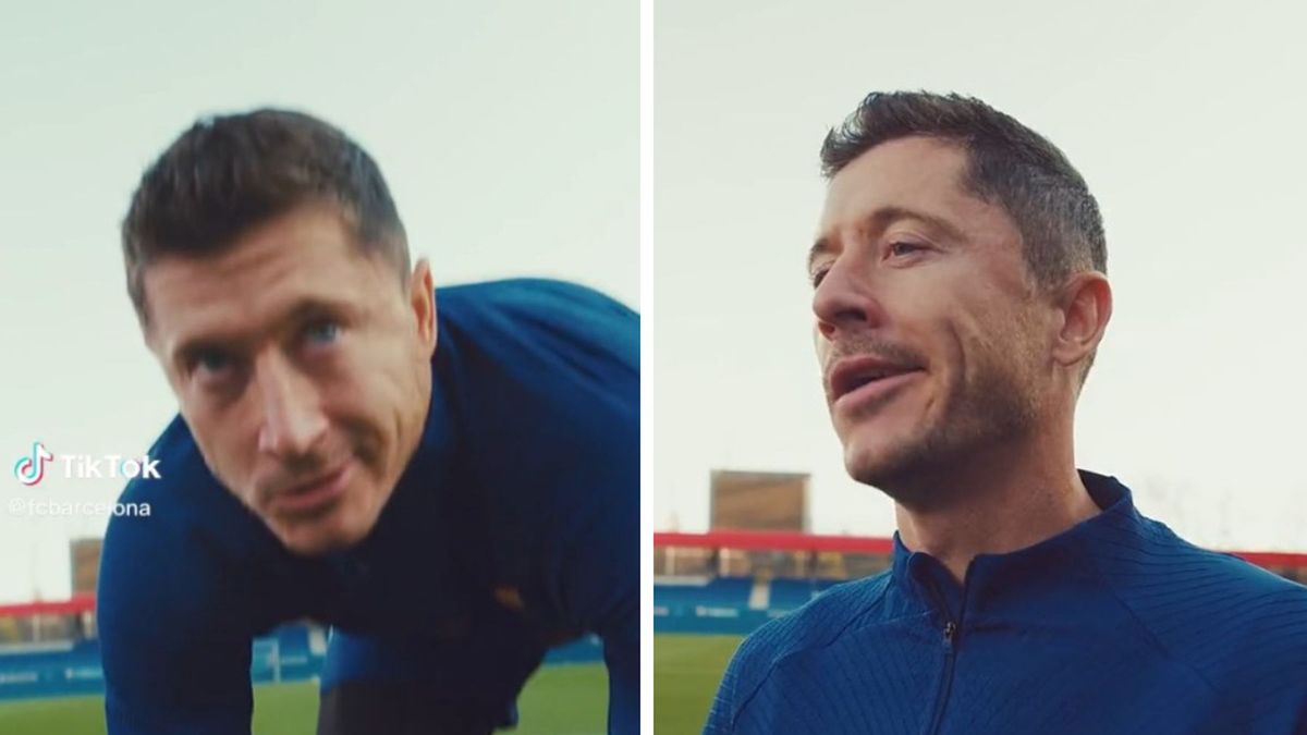 Materiały prasowe / TikTok FC Barcelona / Na zdjęciu: Robert Lewandowski