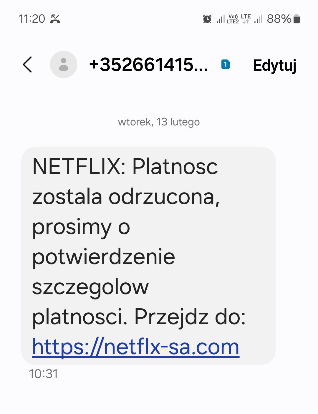 SMS "od Netfliksa"