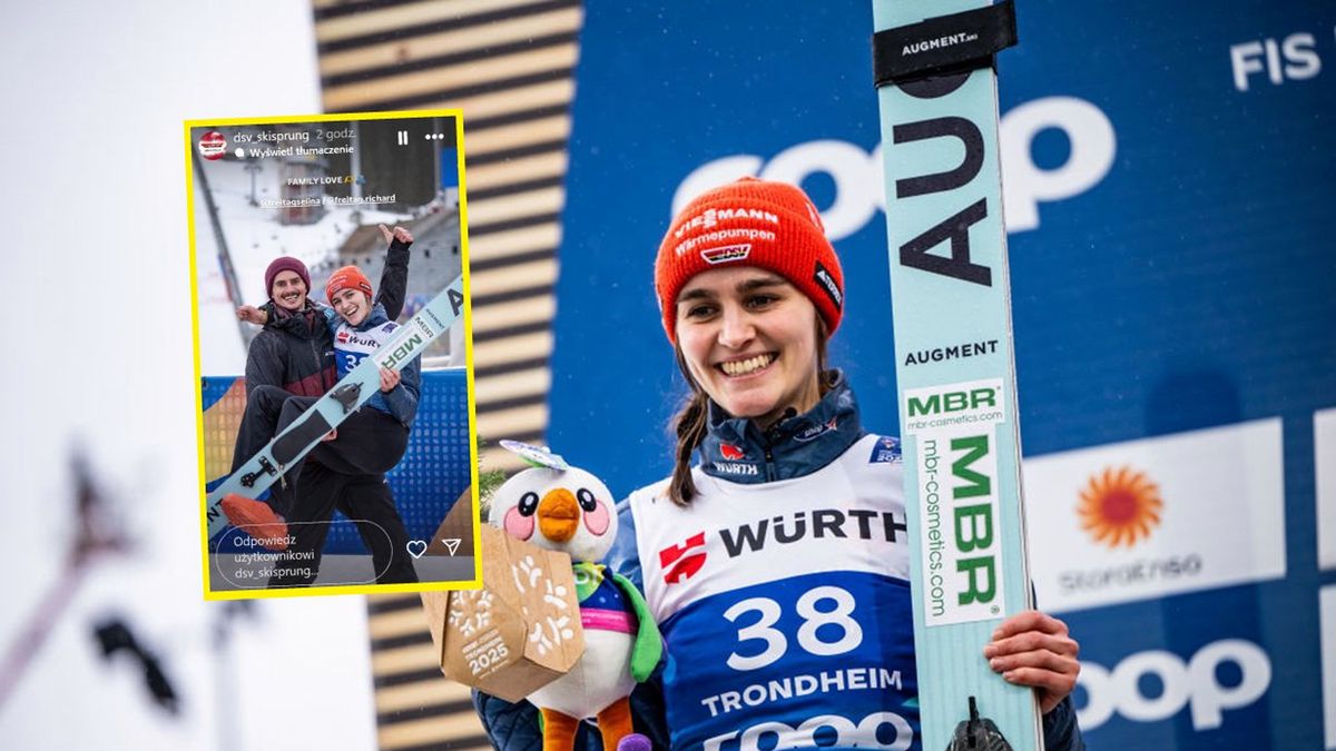 Getty Images / Christian Bruna/VOIGT/Instagram/dsv_skisprung / Na głównym: Selina Freitag, w ramce: Selina i Richard Freitag