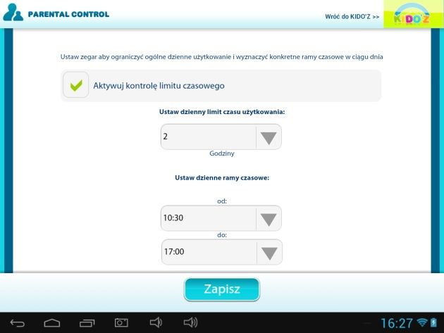 Yarvik Junior Tablet kontrola rodzicielska