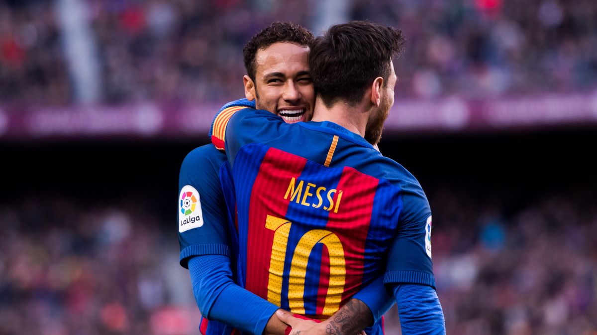 Getty Images / Alex Caparros / Na zdjęciu: Neymar i Lionel Messi