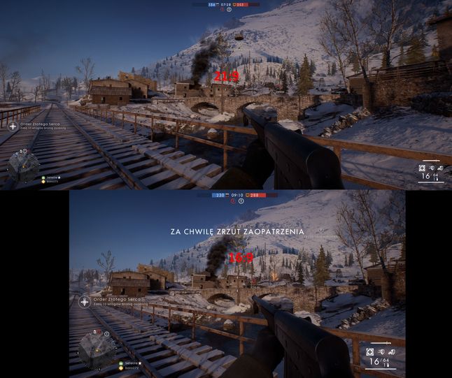 Battlefield One daje przewagę graczom z monitorami 21:9. Widzą większy fragment pola bitwy.